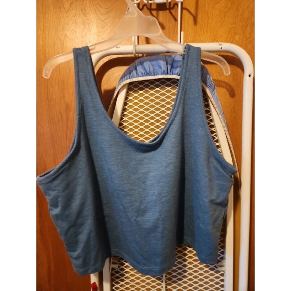 Natural Reflections Blue Crop Cami Top